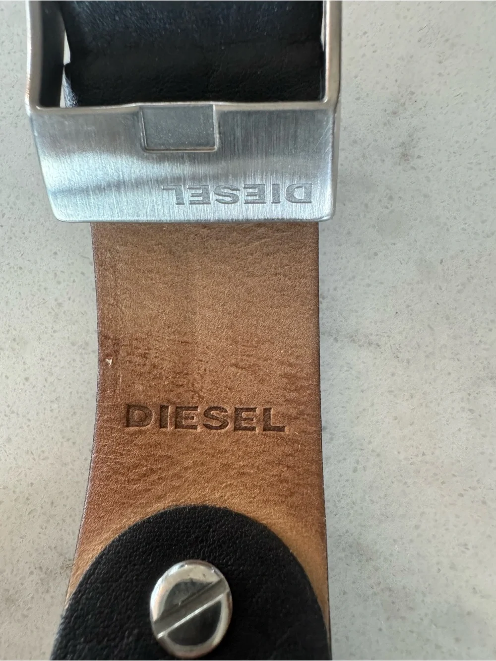 Authentic Diesel Little Daddy dual time chronograph watch, model DZ7256
